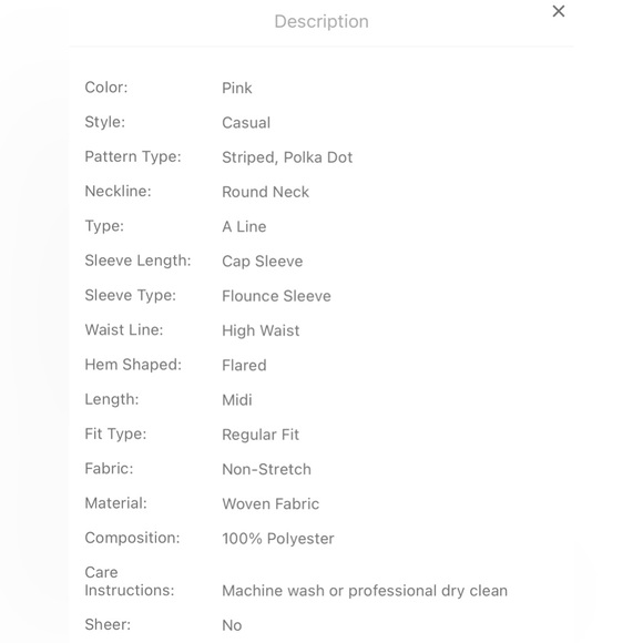 Brand New 🎀🖤 Super Cute Polka Dot & Striped Print Dress 🎀🖤 Size 8/10 - Large - Picture 7 of 11